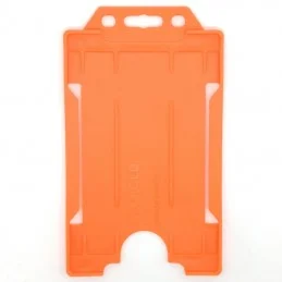 Porta-badge arancione biodegradabili, verticali singolo lato. 100Pz