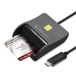 Lettore/Scrittore di Smart Card Usb 2.0 Compatto Bianco - Lettore di Badge,  Smart card - Barcode Badge Smart-Card - Computer