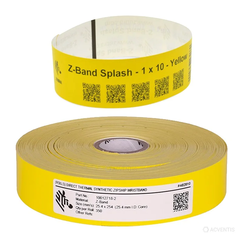 Z-Band Splash, 1400 Braccialetti gialli, Confezione da 4 pezzi