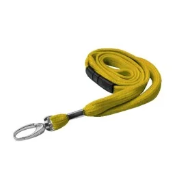 Laccetti porta badge giallo con moschettone in plastica 100pz - Prezzo