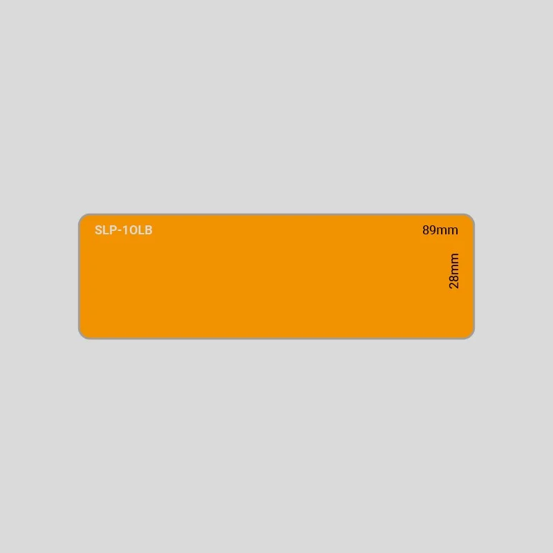 Seiko SLP-1OLB - 28 x 89mm, carta termica arancione, 130 etichette per rotolo